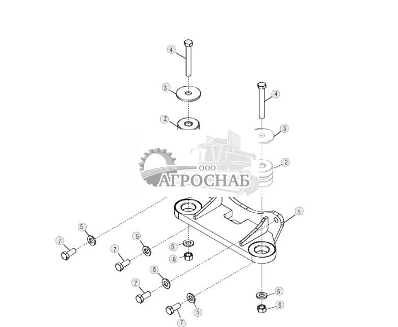 Крепления трансмиссии (Engine 6068HYN01-RE550287) - ST724228 61.jpg